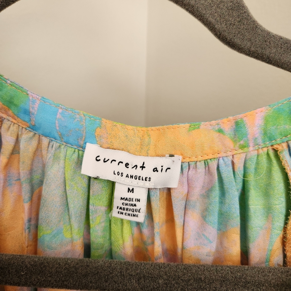 Current Air Womens Medium Split Neck Abstract Pri… - image 2